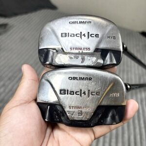 Orlimar BLACK ICE 3 Hybrid Regular Flex Graphite Shaft Hybrid‎ Clubs lot of 2